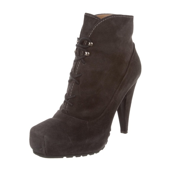 Proenza Schouler Suede Lace-Up Ankle Boots​ - Picture 2 of 7